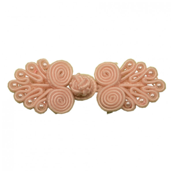 Декоративная застежка, клевант текстильный, цвет голубой